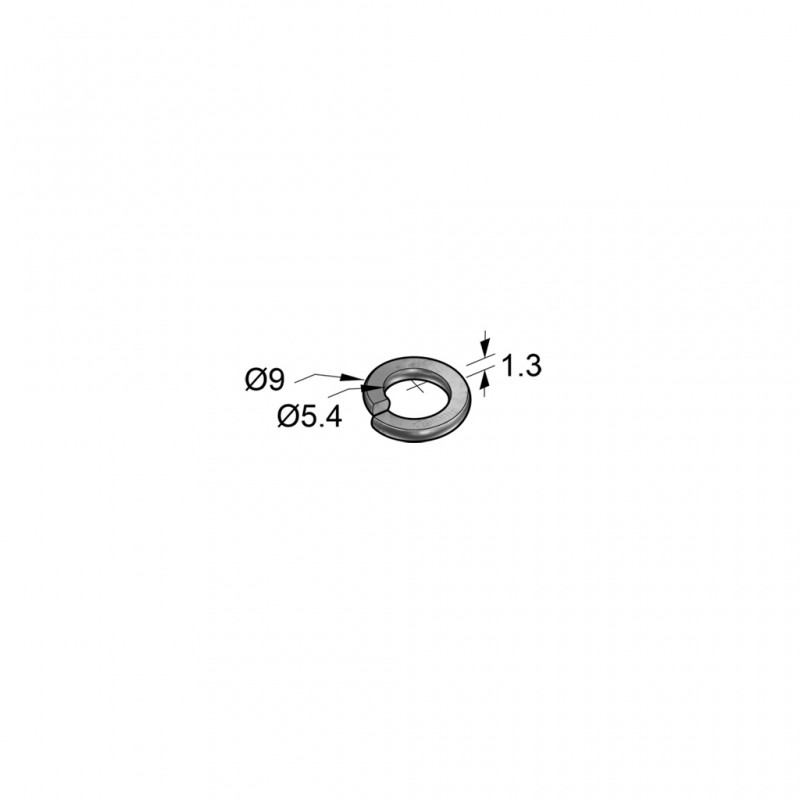 GROVER WASHER M5 GALVANIZED WASHERS
